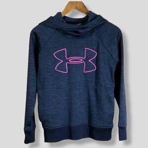Under Armour Ladies Hoodie Size XS Blue/Pink Coldgear Loose Fit